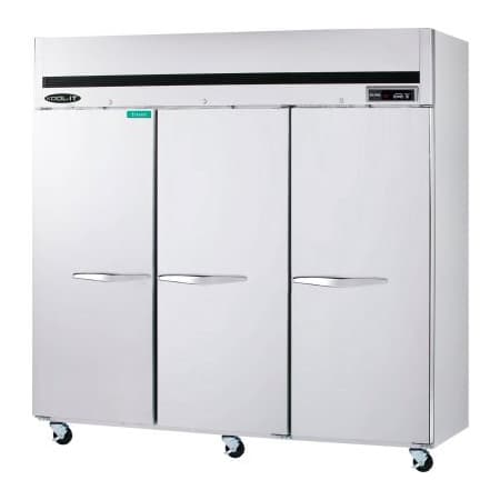 Mvp Group Corporation Kool-It Reach In Freezer, Top Mount Compressor, 3 Solid Doors, 72 Cu. Ft., Stainless Steel KTSF-3